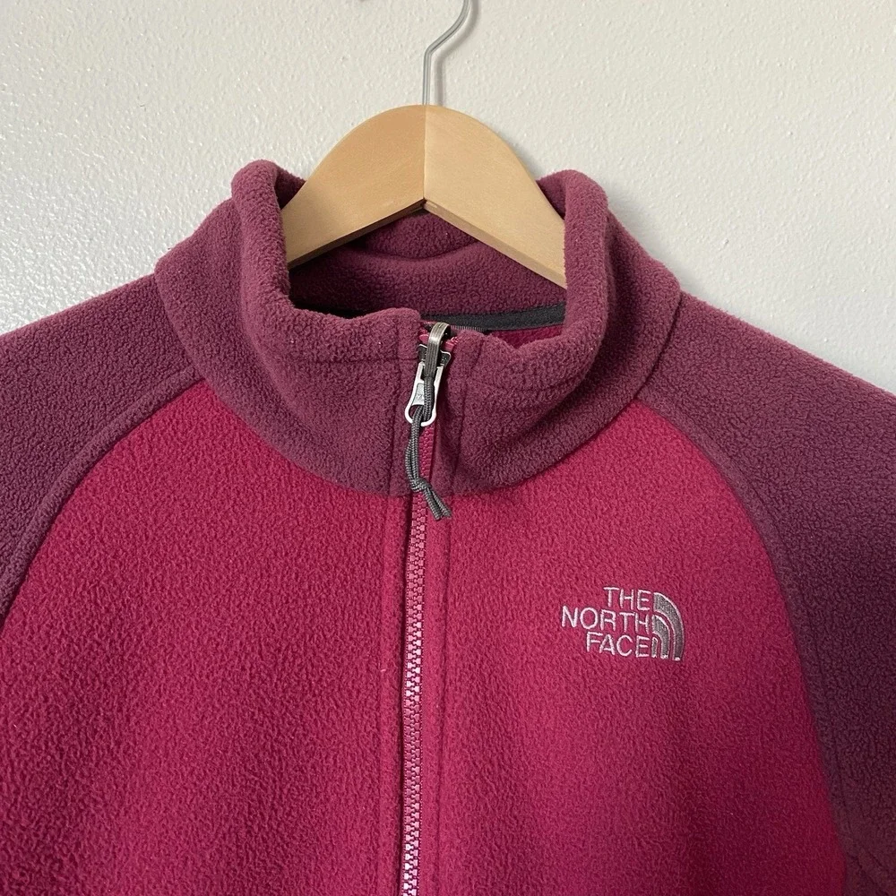 The North Face Fleece Jacket Full Zip Khumbu Purple Pink Cozy Women's Large - Picture 2 of 9